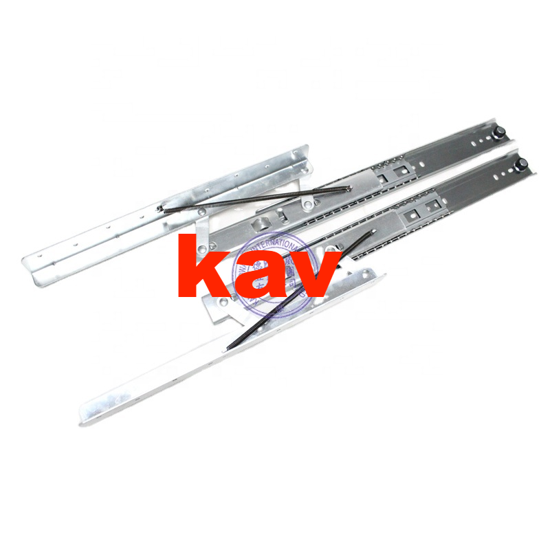 YC48220 furniture use heavy lift rail bilateral table slide round-square slide r