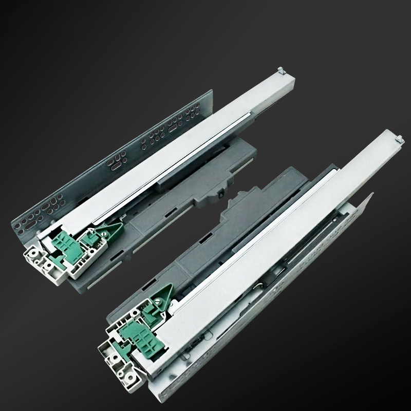 553BHFI-3D Full extension soft close drawer runners and push open undermount dra