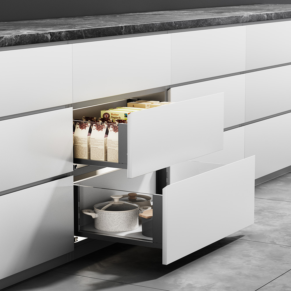 E660H06-2G Slim Glass Undermount Drawer Slide